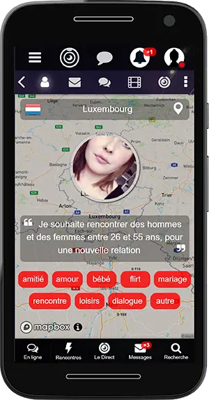 Localisation membre Direct Tchatche