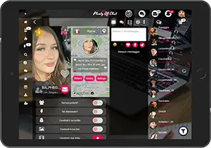 Incontra su tablet nell'applicazione Chat Dal Vivo