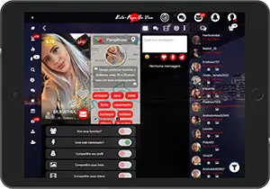 Reunir-se no tablet no aplicativo Bate-Papo Ao Vivo